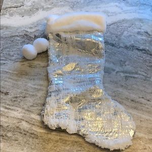 White and Silver Stocking